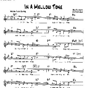 IN A MELLOW TONE 降B爵士乐谱