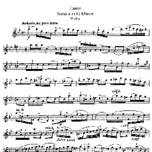 小提琴谱 | g小调小提琴奏鸣曲 亨德尔作曲版 亨德尔