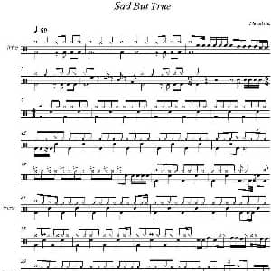 Metallica Sad But True 爵士鼓谱
