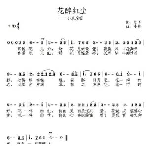 花醉红尘_通俗唱法乐谱_词曲:双飞 孙晓林