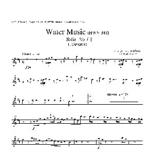 萨克斯谱 | Water Music HWV.348 No.1 中音萨克斯