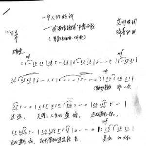 艾明波歌词: 一个人的倾诉 _歌谱投稿_词曲:艾明波 许善正