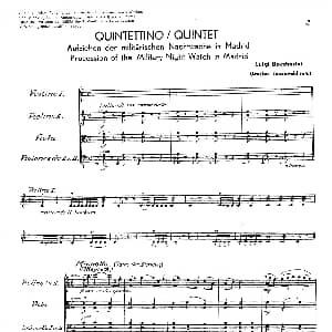 小提琴谱 | 马德里街道小夜曲 弦乐四重奏 Boccherini 伯克里尼