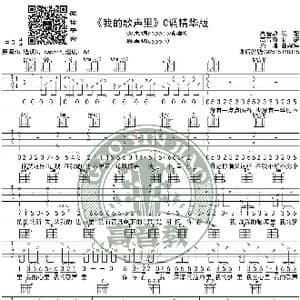 我的歌声里 吉他谱C调精华版 曲婉婷 高音教编配_歌谱投稿
