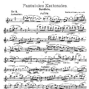 长笛曲谱 | Fantaisies nationales. Op. 59, 4. Andersen 安德森