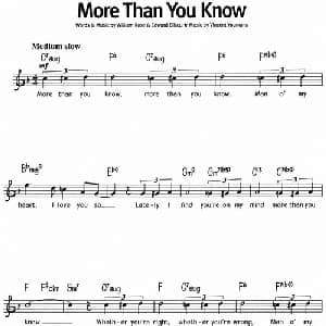 蓝调音乐:More Than You Know_外国歌谱