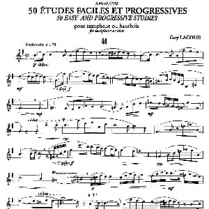 萨克斯谱 | Guy Lacour 50 首萨克斯练习曲之41 Guy Lacour