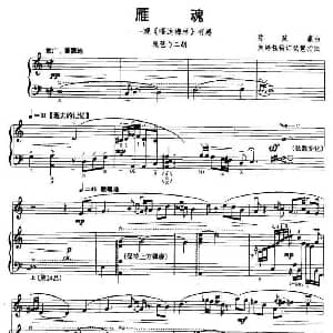 琵琶谱 | 雁魂—观 嘎达梅林 有感 琵琶 二胡