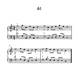 加强手指独立性的练习 44 钢琴谱