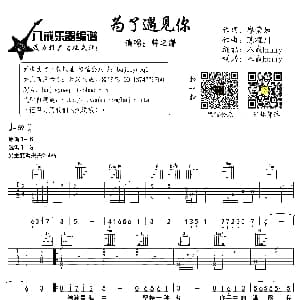 为了遇见你 吉他谱 薛之谦 廖莹如 陈耀川曲 八戒Hommy制谱