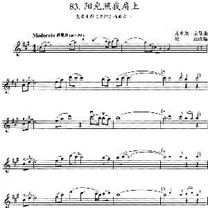 小提琴谱 | 阳光照我肩上 美国电影 夕阳 插曲之一 麦克尔 泰勒曲 雄达改编