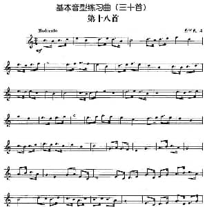 基本音型练习曲第十八首 娄润良