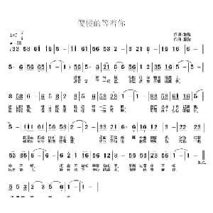 傻傻的等着你_通俗唱法乐谱_词曲:重拾 重拾