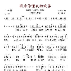 因为你懂我的欢喜_歌谱投稿_词曲:纪明阳 舒展