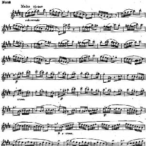 长笛曲谱 | 长笛练习曲100课之第60课 八分音符与十六分音符