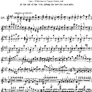 小提琴谱 | 马扎斯小提琴练习曲 Op.36 第一册 特殊练习曲 25