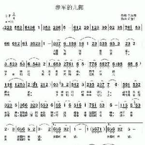 参军的儿郎_民歌简谱_词曲:刘华群 许宝仁