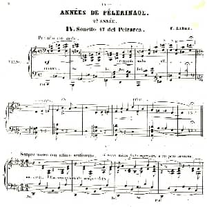 旅行岁月 钢琴谱 李斯特