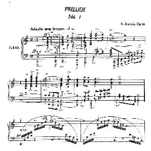 24 Characteristic Pieces Op.36 钢琴谱 安东 斯捷潘诺维奇 阿连斯基