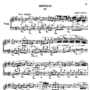 Nocturne No.4 in A Major 钢琴谱 约翰 菲尔德 John Field