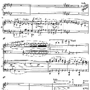 降B大调第二钢琴协奏曲 钢琴谱 约翰内斯 勃拉姆斯