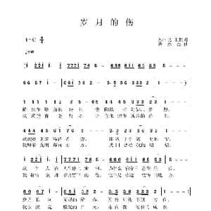 岁月的伤_歌曲简谱_词曲:孙国良 黄永杰