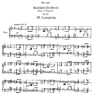 Saudados do Brasil Op.67 钢琴谱 达律斯 米约