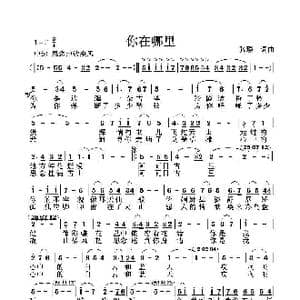 你在哪里_歌曲简谱_词曲:张璟 张璟
