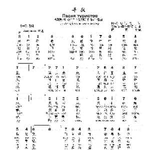 寻找Песенка туристов_歌曲简谱_词曲:阿•苏,哈,诺,夫 基里尔•莫尔恰诺夫