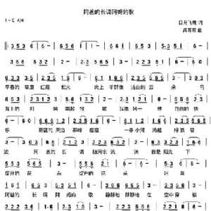 阿爸的长调阿妈的歌_民歌简谱_词曲:日月飞鹰 兵哥哥