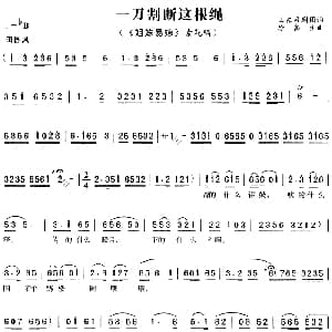 黄梅戏谱 | 一刀割断这根绳 姐妹易嫁 素花唱段 山东吕剧团 徐高生