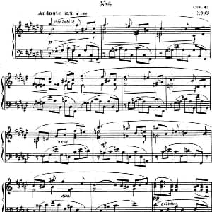 斯克里亚宾 钢琴练习曲 Op.42 No.4 Alexander Scriabin Etudes 钢琴谱 斯克里亚宾