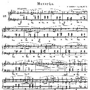 Trois Mazurkas Op.59 钢琴谱 肖邦 chopin