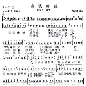 山城的她_通俗唱法乐谱_词曲:陈彼得 陈彼得