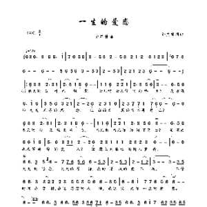 一生的爱恋_歌曲简谱_词曲:许文君 许文君