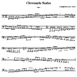 Chromatic Scales Tuba 大号练习教材选曲