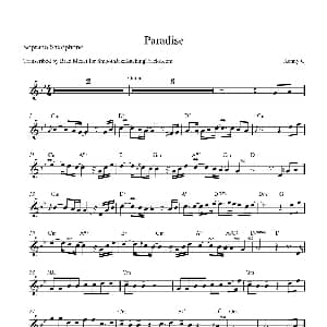 萨克斯谱 | Paradise 高音萨克斯