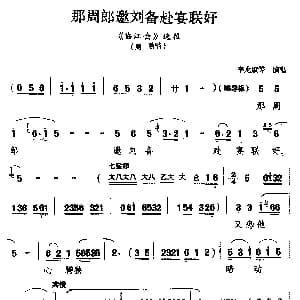 徽剧 那周郎邀刘备赴宴联好 临江会 周瑜唱段