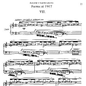 Poems of 1917 Op.41 钢琴谱 里奥 奥恩斯坦 Leo Ornstein