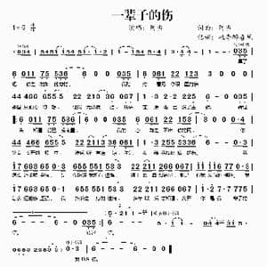一辈子的伤_歌谱投稿_词曲:阿当 阿当