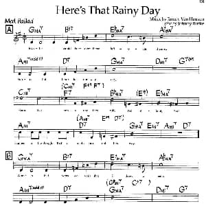 Here's That Rainy Day 钢琴谱