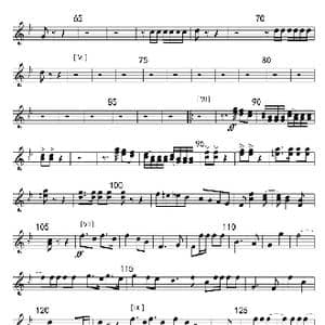 军威进行曲 小号分谱 军乐线谱_歌曲简谱_词曲: 魏群