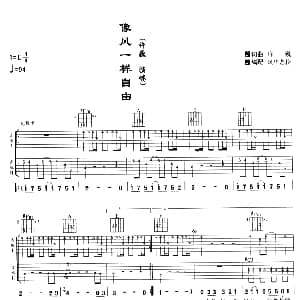 像风一样自由 吉他谱 许巍 许巍 许巍