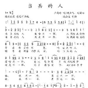 当兵的人_歌谱投稿_词曲:王晓岭 臧云飞 刘斌