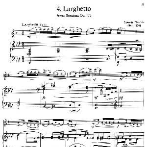 萨克斯谱 | 15首古典萨克斯独奏曲 4 Larghetto 中音萨克斯 钢琴伴奏