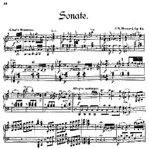 Piano Sonata No.4 in C Major Op.38 钢琴谱 约翰 尼波默克 胡梅尔
