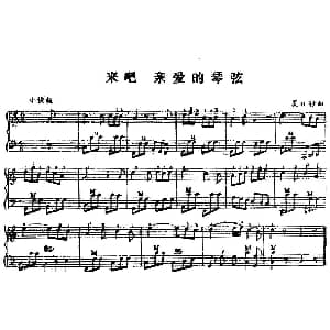 手风琴谱 | 来吧 亲爱的琴弦 莫扎特