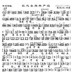 平原作战 红心永向共产党_歌曲简谱_词曲:暂无 恒流星制谱