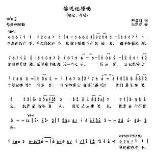 你还记得吗_歌曲简谱_词曲:李昌明 巫定定