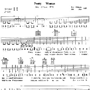 Pretty Woman 吉他谱 Roy Orbison